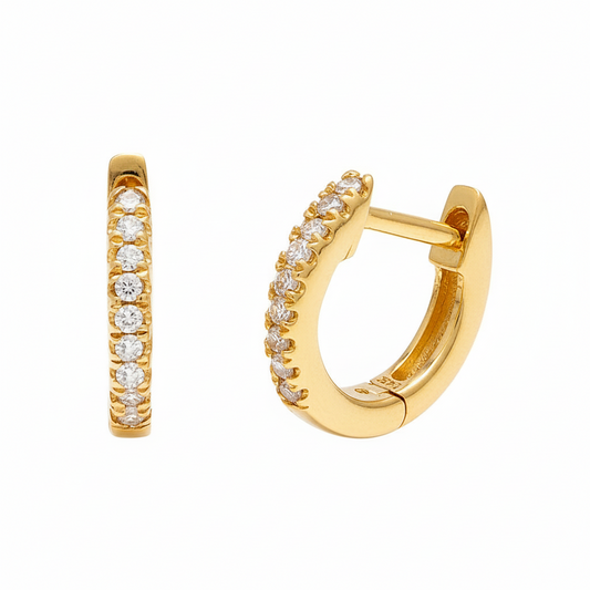 Aretes Huggies | Diamantes Naturales
