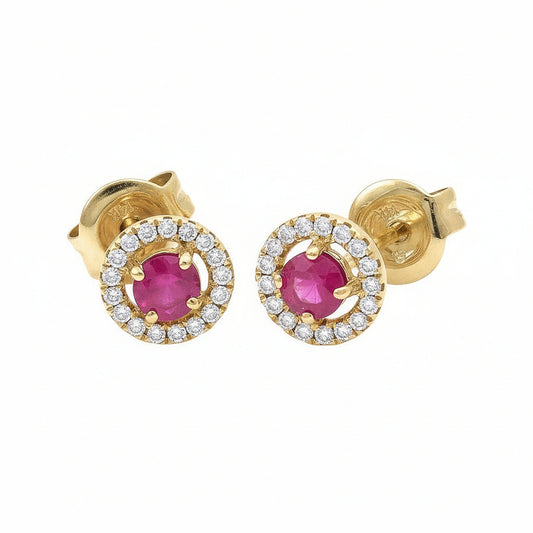Aretes Studs | Halo Redondo