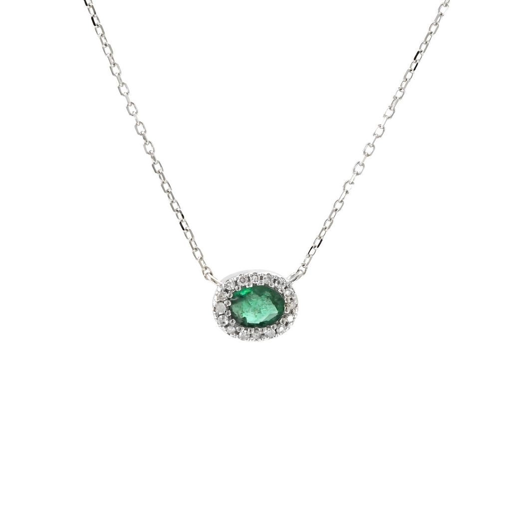 Dije Oval con Halo | Bezel Collection