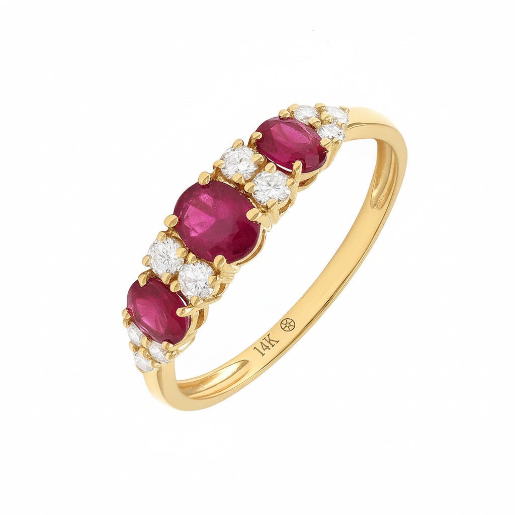 Anillo Oval Triple | Clásico Compuesto