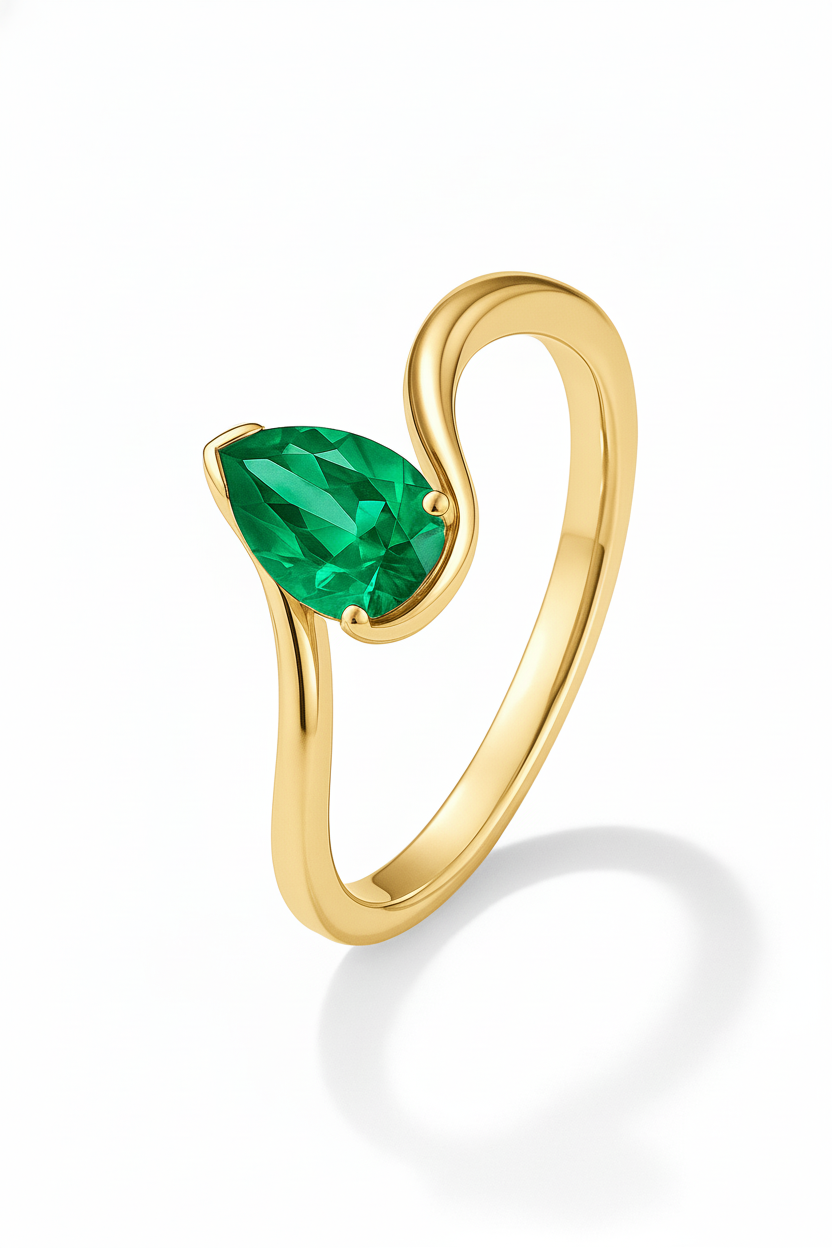 Anillo Pera | Estilo Wave